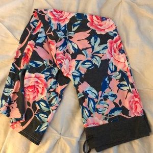 Floral High Waist Wide Leg Drawstring Lounge Pants